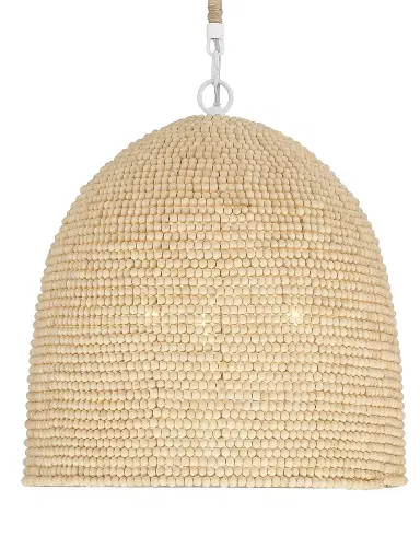 Crystorama Jasper 3-Light Wood Pendant - White | Thumbnail 4 Crystorama Jasper 3-Light Wood Pendant - White | Thumbnail 4