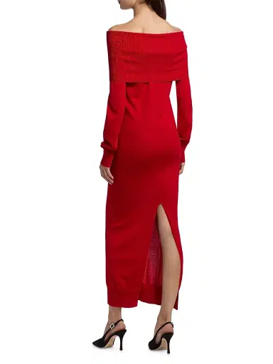Stella McCartney Women's Light Wool Maxi Dress | Thumbnail 5 Stella McCartney Women's Light Wool Maxi Dress | Thumbnail 5