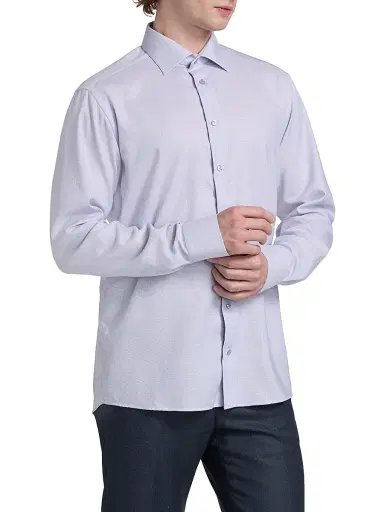 Eton Men's Contemporary-Fit Striped Elevated Cotton Shirt | Thumbnail 4 Eton Men's Contemporary-Fit Striped Elevated Cotton Shirt | Thumbnail 4