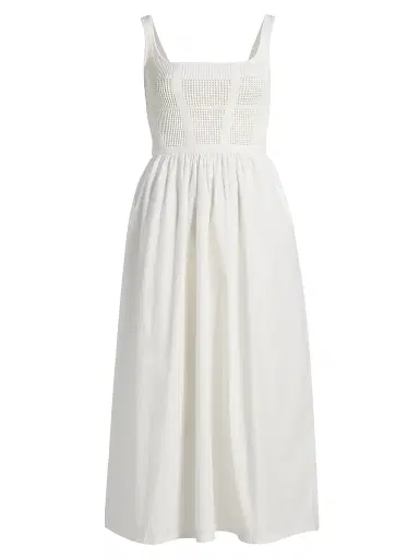 Reiss Women's Kori Mix-Media Midi-Dress - | Thumbnail 1 Reiss Women's Kori Mix-Media Midi-Dress - | Thumbnail 1