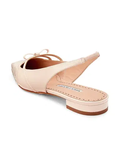 Manolo Blahnik Women's Dariasli Patent Leather Slingback Flats - Light Pink | Thumbnail 3 Manolo Blahnik Women's Dariasli Patent Leather Slingback Flats - Light Pink | Thumbnail 3