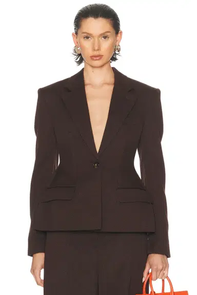Stella McCartney Twill Tailoring Molded Jacket | Thumbnail 1 Stella McCartney Twill Tailoring Molded Jacket | Thumbnail 1