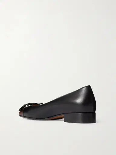 Valentino Garavani Ballerina Embellished Two-tone Leather Flats | Thumbnail 3 Valentino Garavani Ballerina Embellished Two-tone Leather Flats | Thumbnail 3