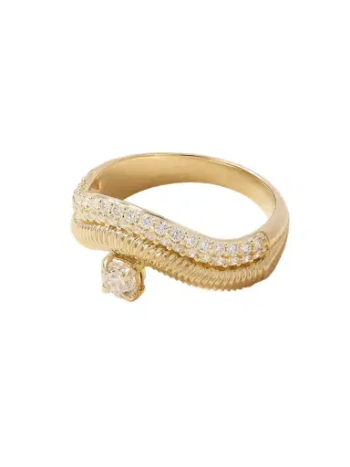 STONE AND STRAND Anjelica 14-karat Gold Diamond Ring | Thumbnail 1 STONE AND STRAND Anjelica 14-karat Gold Diamond Ring | Thumbnail 1