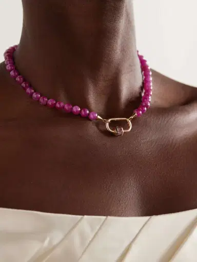 Marla Aaron 14-karat Gold Ruby Necklace | Thumbnail 2 Marla Aaron 14-karat Gold Ruby Necklace | Thumbnail 2