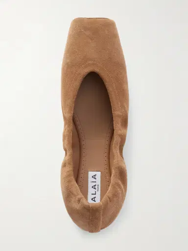 Alaïa Leather-trimmed Suede Ballet Flats | Thumbnail 5 Alaïa Leather-trimmed Suede Ballet Flats | Thumbnail 5