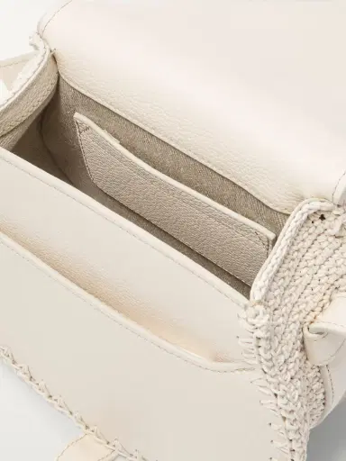 Chloé Marcie Textured-leather And Crocheted Cotton Shoulder Bag | Thumbnail 5 Chloé Marcie Textured-leather And Crocheted Cotton Shoulder Bag | Thumbnail 5