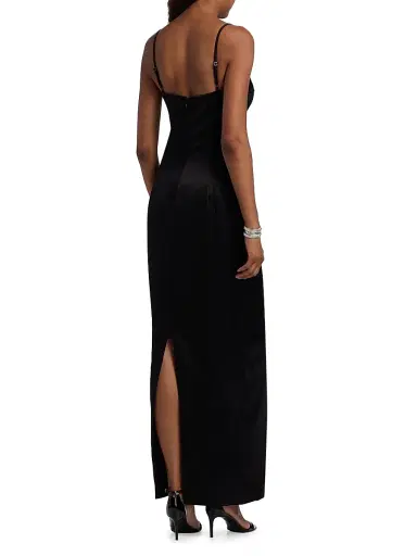 Reformation Women's Sathia Satin Maxi Dress - Black | Thumbnail 5 Reformation Women's Sathia Satin Maxi Dress - Black | Thumbnail 5