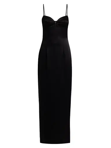 Reformation Women's Sathia Satin Maxi Dress - Black | Thumbnail 1 Reformation Women's Sathia Satin Maxi Dress - Black | Thumbnail 1