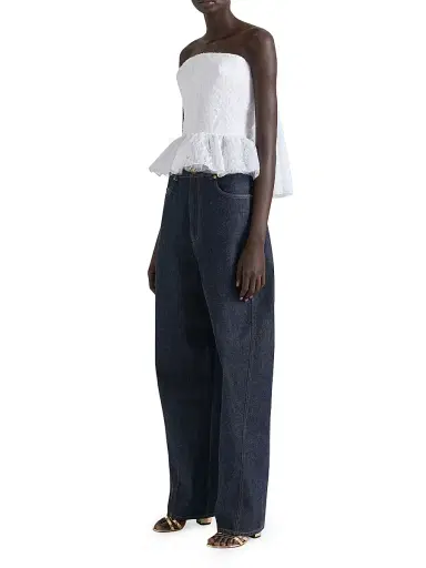 Givenchy Women's Strapless Top in Lace with Cape - White | Thumbnail 4 Givenchy Women's Strapless Top in Lace with Cape - White | Thumbnail 4