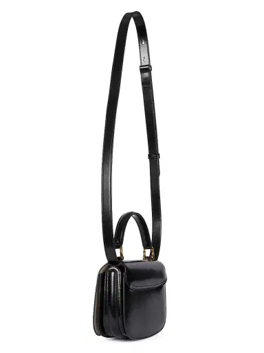 AMI PARIS Men's Logo Leather Crossbody Bag - Black | Thumbnail 4 AMI PARIS Men's Logo Leather Crossbody Bag - Black | Thumbnail 4
