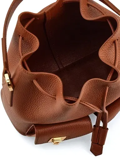 Ferragamo Women's Leather Bucket Bag - New Cognac | Thumbnail 7 Ferragamo Women's Leather Bucket Bag - New Cognac | Thumbnail 7