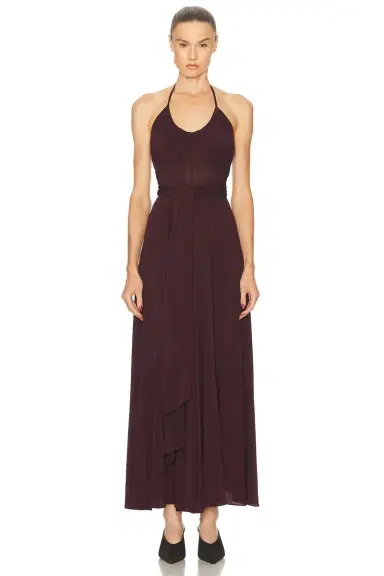 ALAÏA Halter Long Dress | Thumbnail 1 ALAÏA Halter Long Dress | Thumbnail 1
