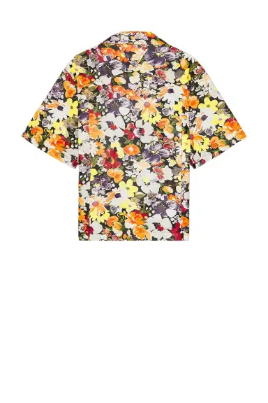 Bottega Veneta Floral Printed Leather Short Sleeve Shirt | Thumbnail 2 Bottega Veneta Floral Printed Leather Short Sleeve Shirt | Thumbnail 2