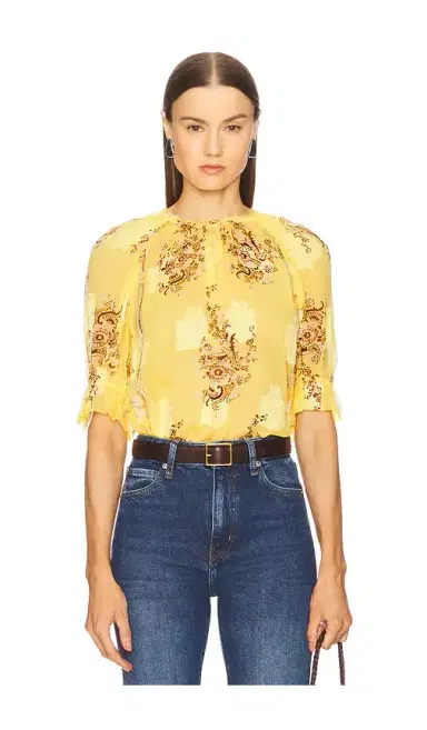 Ulla Johnson Pippa Short Sleeve Blouse | Thumbnail 1 Ulla Johnson Pippa Short Sleeve Blouse | Thumbnail 1