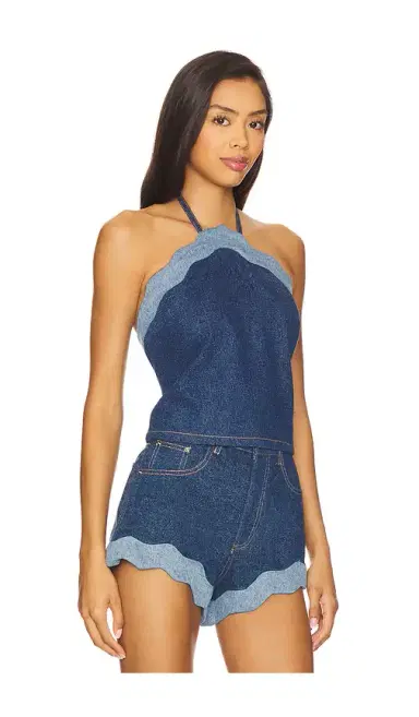 Retrofête Rhonda Denim Top | Thumbnail 2 Retrofête Rhonda Denim Top | Thumbnail 2