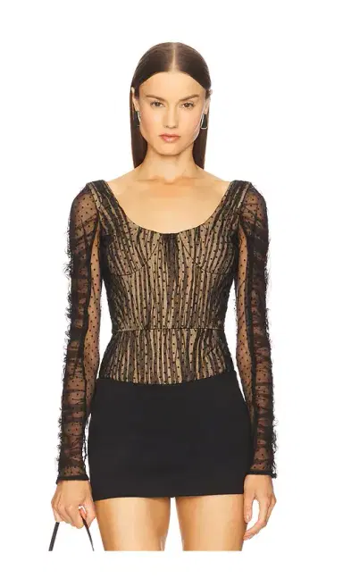 Prabal Gurung Long Sleeve Bodysuit | Thumbnail 1 Prabal Gurung Long Sleeve Bodysuit | Thumbnail 1