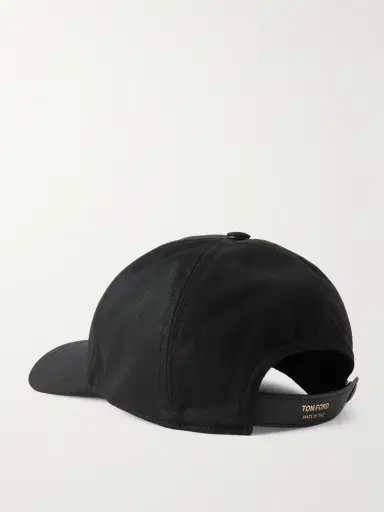 Tom Ford Logo-Embroidered Leather-Trimmed Cotton-Twill Baseball Cap - Men | Thumbnail 3 Tom Ford Logo-Embroidered Leather-Trimmed Cotton-Twill Baseball Cap - Men | Thumbnail 3