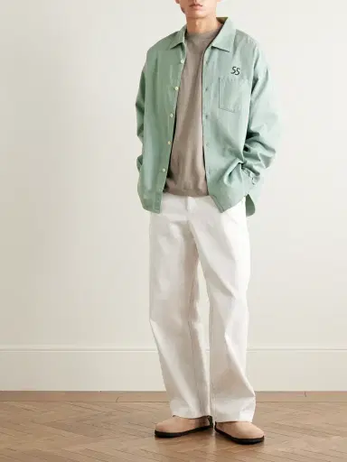 Visvim Palmer Convertible-Collar Embroidered Cotton-Twill Shirt - Men | Thumbnail 2 Visvim Palmer Convertible-Collar Embroidered Cotton-Twill Shirt - Men | Thumbnail 2
