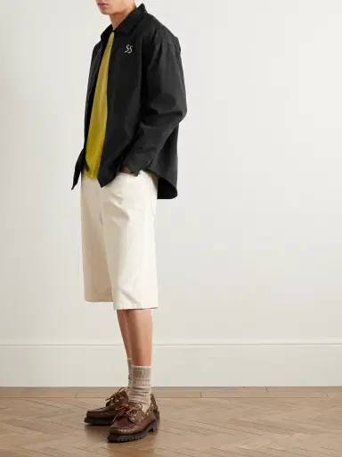 Visvim Palmer Convertible-Collar Embroidered Cotton-Twill Shirt - Men | Thumbnail 2 Visvim Palmer Convertible-Collar Embroidered Cotton-Twill Shirt - Men | Thumbnail 2