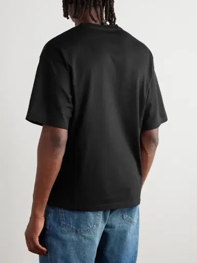 Saint Laurent Logo-Appliquéd Cotton and Modal-Blend Jersey T-Shirt - Men | Thumbnail 4 Saint Laurent Logo-Appliquéd Cotton and Modal-Blend Jersey T-Shirt - Men | Thumbnail 4