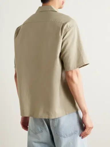 Visvim Crosby Convertible-Collar Embroidered Wool and Linen-Blend Shirt - Men | Thumbnail 3 Visvim Crosby Convertible-Collar Embroidered Wool and Linen-Blend Shirt - Men | Thumbnail 3