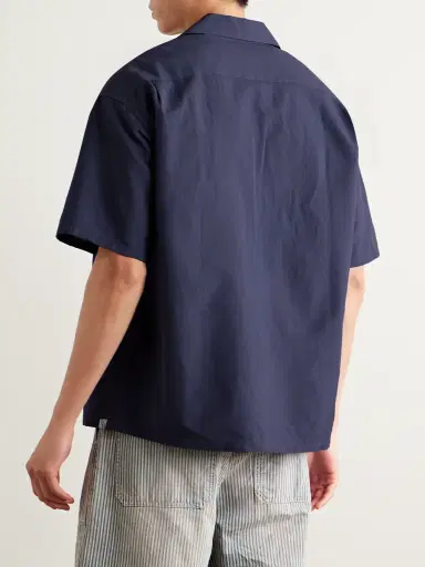 Visvim Crosby Convertible-Collar Embroidered Wool and Linen-Blend Shirt - Men | Thumbnail 3 Visvim Crosby Convertible-Collar Embroidered Wool and Linen-Blend Shirt - Men | Thumbnail 3