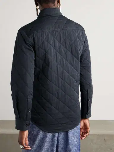 Bottega Veneta Suede-trimmed Quilted Cotton-blend Shell Jacket | Thumbnail 4 Bottega Veneta Suede-trimmed Quilted Cotton-blend Shell Jacket | Thumbnail 4