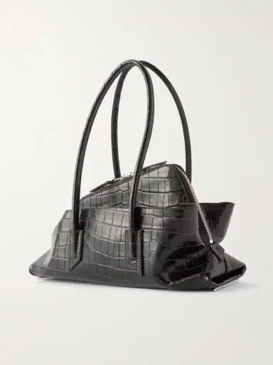 The Attico La Passeggiata Small Asymmetric Croc-effect Leather Tote | Thumbnail 3 The Attico La Passeggiata Small Asymmetric Croc-effect Leather Tote | Thumbnail 3