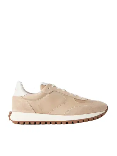 Gianvito Rossi Gravel Suede, Leather And Shell Sneakers | Thumbnail 1 Gianvito Rossi Gravel Suede, Leather And Shell Sneakers | Thumbnail 1