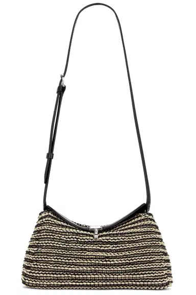 Toteme T-Lock Woven Leather Clutch | Thumbnail 1 Toteme T-Lock Woven Leather Clutch | Thumbnail 1