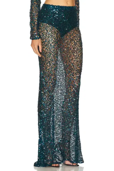 LaPointe Net Paillette Maxi Skirt | Thumbnail 2 LaPointe Net Paillette Maxi Skirt | Thumbnail 2