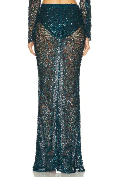 LaPointe Net Paillette Maxi Skirt | Thumbnail 4 LaPointe Net Paillette Maxi Skirt | Thumbnail 4