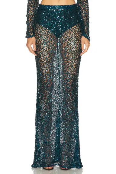 LaPointe Net Paillette Maxi Skirt | Thumbnail 1 LaPointe Net Paillette Maxi Skirt | Thumbnail 1