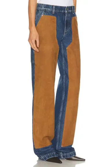 Stella McCartney Denim & Suede Jeans | Thumbnail 2 Stella McCartney Denim & Suede Jeans | Thumbnail 2