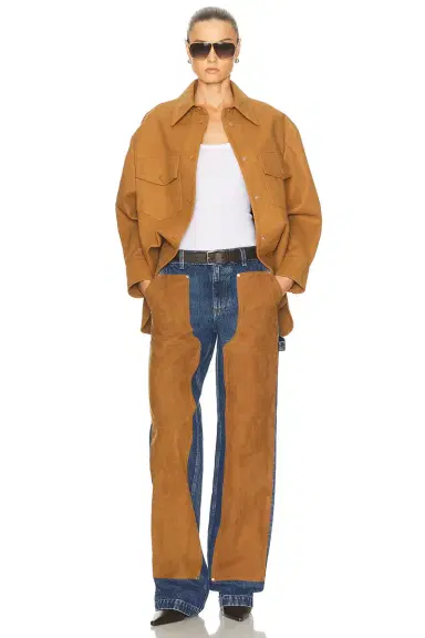 Stella McCartney Denim & Suede Jeans | Thumbnail 5 Stella McCartney Denim & Suede Jeans | Thumbnail 5