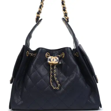 Chanel Chanel Small 25 Hobo Bag Dark Navy Caviar Antique Gold Hardware | Thumbnail 2 Chanel Chanel Small 25 Hobo Bag Dark Navy Caviar Antique Gold Hardware | Thumbnail 2