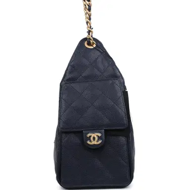 Chanel Chanel Small 25 Hobo Bag Dark Navy Caviar Antique Gold Hardware | Thumbnail 5 Chanel Chanel Small 25 Hobo Bag Dark Navy Caviar Antique Gold Hardware | Thumbnail 5