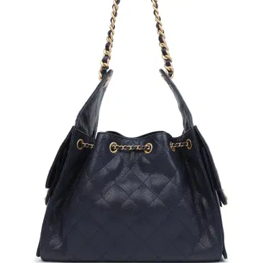 Chanel Chanel Small 25 Hobo Bag Dark Navy Caviar Antique Gold Hardware | Thumbnail 6 Chanel Chanel Small 25 Hobo Bag Dark Navy Caviar Antique Gold Hardware | Thumbnail 6