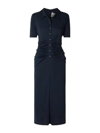 Carolina Herrera Ruched Stretch-jersey idi Shirt Dress | Thumbnail 1 Carolina Herrera Ruched Stretch-jersey idi Shirt Dress | Thumbnail 1