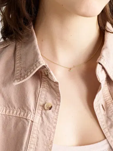 STONE AND STRAND Mini Evil Eye 14-karat Gold Diamond Necklace | Thumbnail 2 STONE AND STRAND Mini Evil Eye 14-karat Gold Diamond Necklace | Thumbnail 2