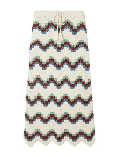 ESCVDO Safi Scalloped Crocheted Organic Cotton Midi Skirt | Thumbnail 1 ESCVDO Safi Scalloped Crocheted Organic Cotton Midi Skirt | Thumbnail 1