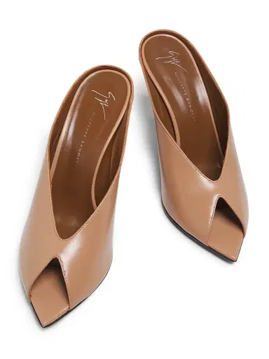 Giuseppe Zanotti Women's 90MM Leather Peep-Toe Mules - Muse Lotus - Size 11.5 | Thumbnail 4 Giuseppe Zanotti Women's 90MM Leather Peep-Toe Mules - Muse Lotus - Size 11.5 | Thumbnail 4