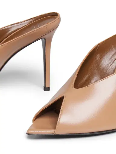 Giuseppe Zanotti Women's 90MM Leather Peep-Toe Mules - Muse Lotus - Size 11.5 | Thumbnail 5 Giuseppe Zanotti Women's 90MM Leather Peep-Toe Mules - Muse Lotus - Size 11.5 | Thumbnail 5