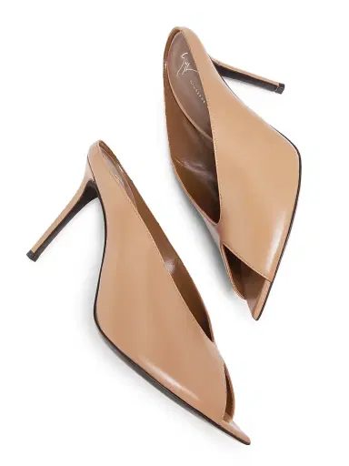 Giuseppe Zanotti Women's 90MM Leather Peep-Toe Mules - Muse Lotus - Size 11.5 | Thumbnail 6 Giuseppe Zanotti Women's 90MM Leather Peep-Toe Mules - Muse Lotus - Size 11.5 | Thumbnail 6
