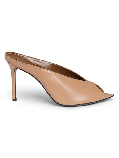 Giuseppe Zanotti Women's 90MM Leather Peep-Toe Mules - Muse Lotus - Size 11.5 | Thumbnail 1 Giuseppe Zanotti Women's 90MM Leather Peep-Toe Mules - Muse Lotus - Size 11.5 | Thumbnail 1