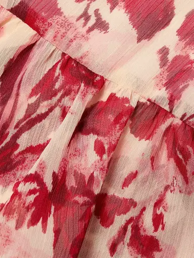 Cinq à Sept Women's Omelia Floral Tiered Gown - Cherry Rose Multi | Thumbnail 7 Cinq à Sept Women's Omelia Floral Tiered Gown - Cherry Rose Multi | Thumbnail 7