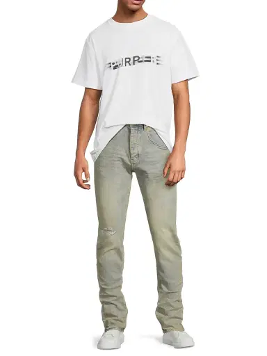 Purple Brand Men's Venice Sunbleached Skinny Jeans - Light Indigo | Thumbnail 2 Purple Brand Men's Venice Sunbleached Skinny Jeans - Light Indigo | Thumbnail 2