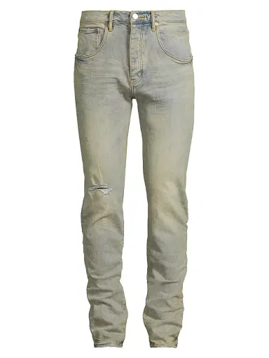Purple Brand Men's Venice Sunbleached Skinny Jeans - Light Indigo | Thumbnail 1 Purple Brand Men's Venice Sunbleached Skinny Jeans - Light Indigo | Thumbnail 1