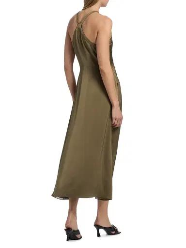 Ramy Brook Women's Cynthia Button-Front Satin Midi-Dress - Olive Green | Thumbnail 5 Ramy Brook Women's Cynthia Button-Front Satin Midi-Dress - Olive Green | Thumbnail 5